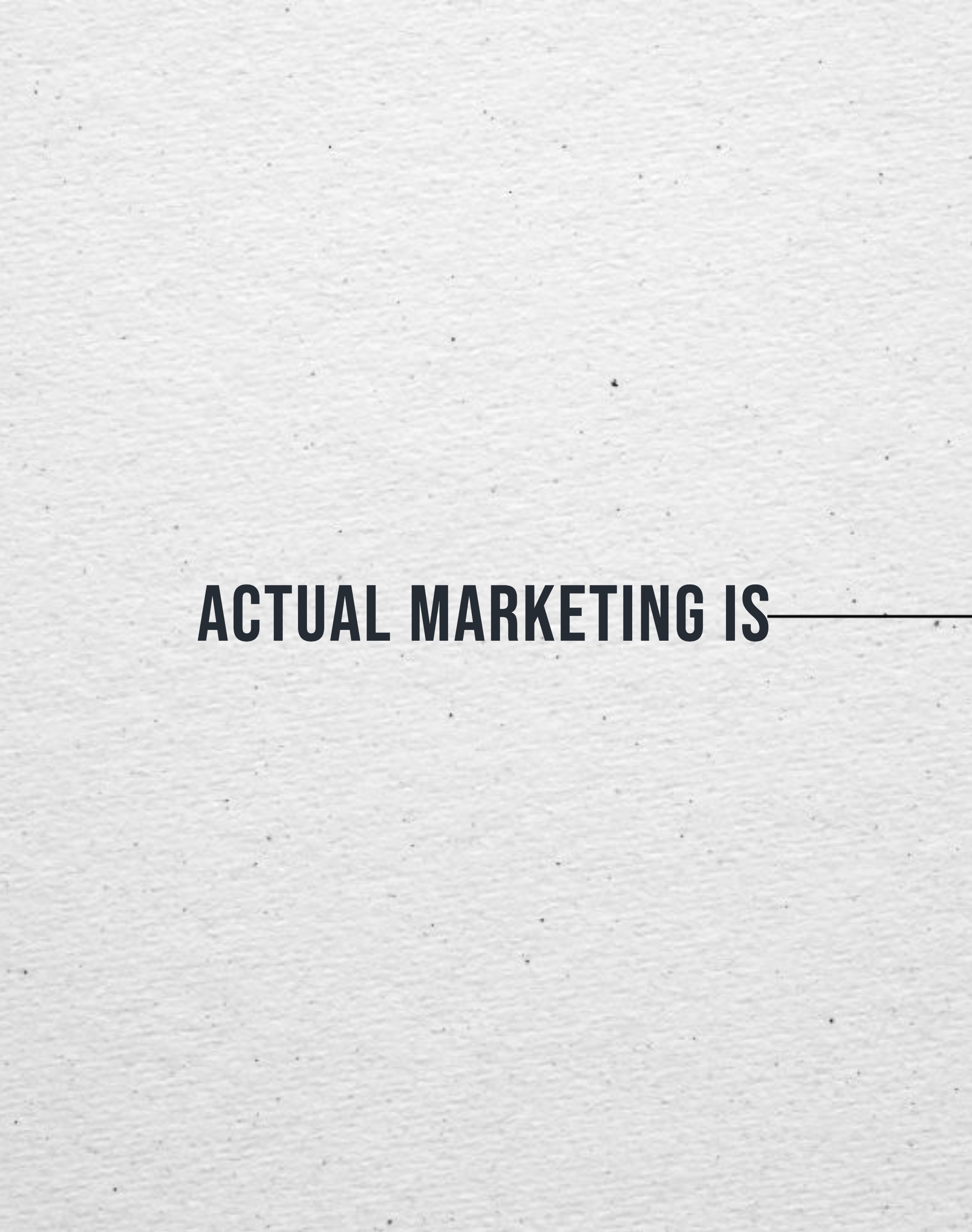 Actual Marketing Strategies