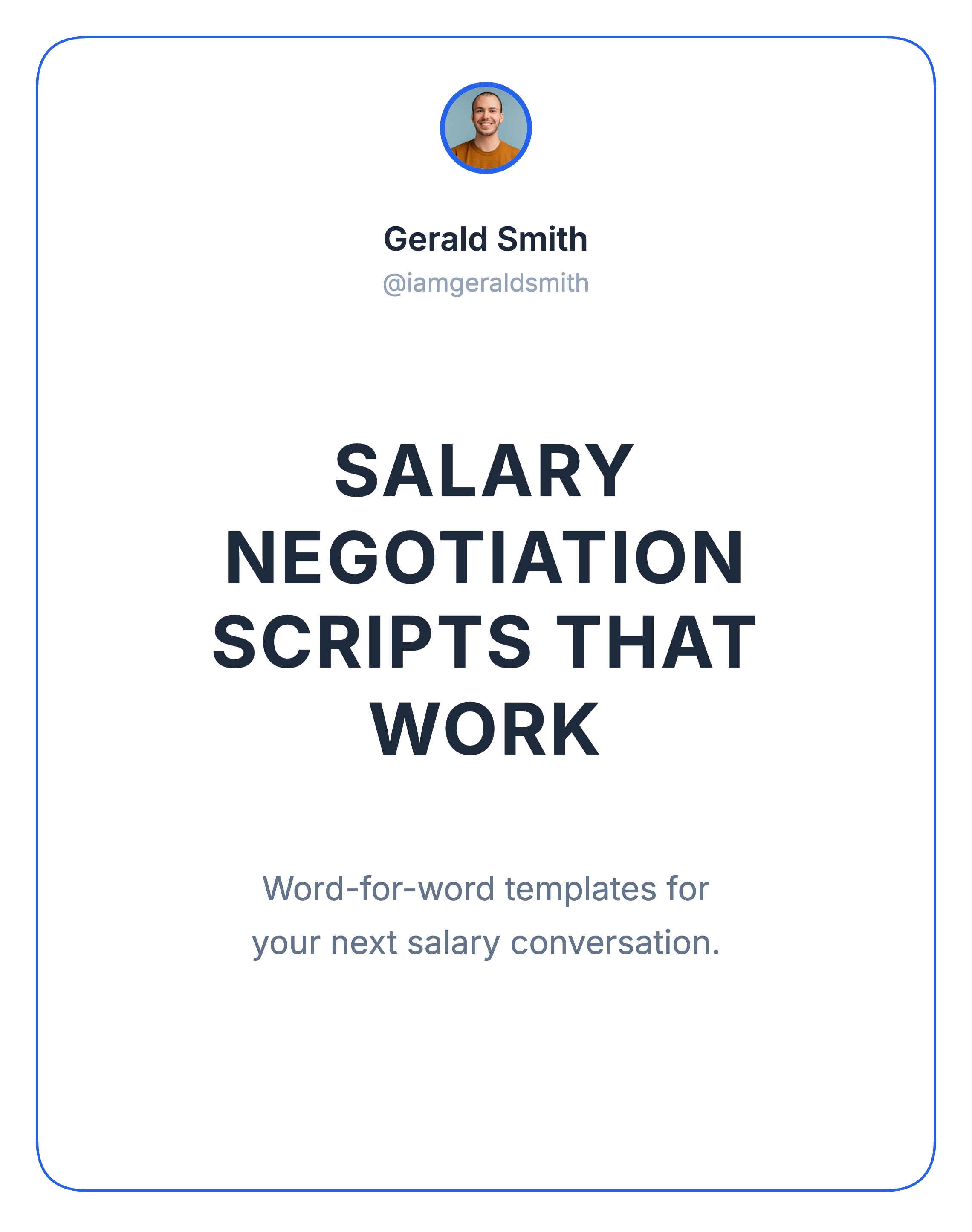 SALARY NEGOTIATION
